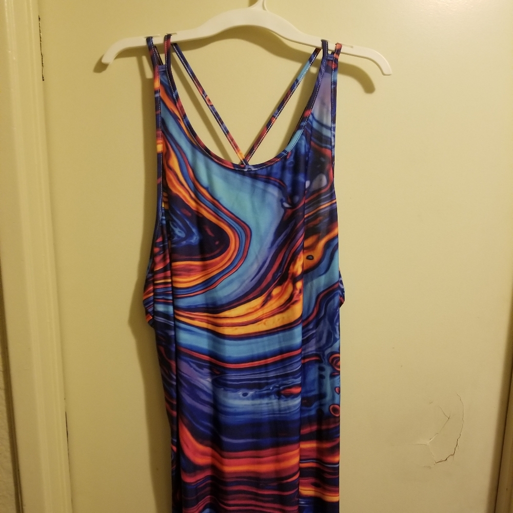 Marble knee length dress